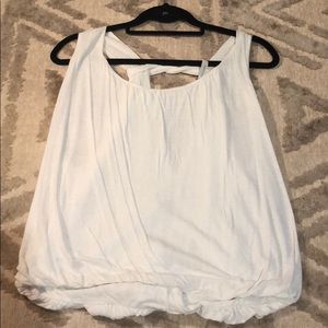 Free People crop white tank with keyhole back